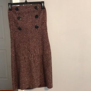 Final Touch pink/black strapless tweed Dress